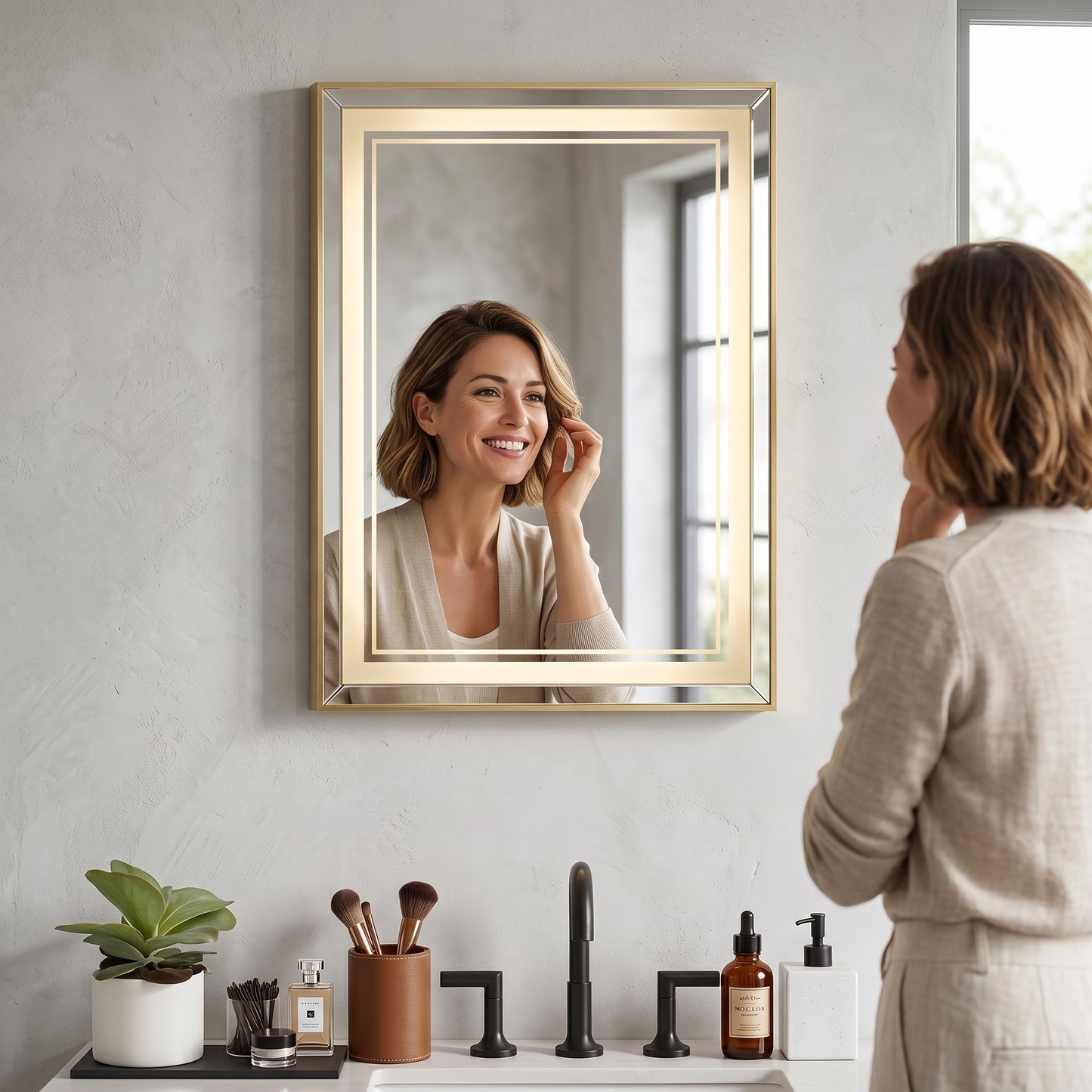 Lumireve – Miroir LED Coiffeuse Mural