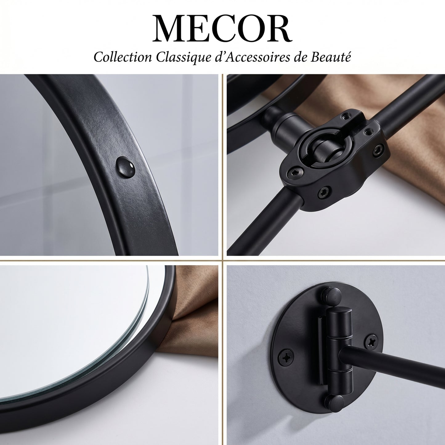 Miravèle – Miroir Maquillage Mural Double Face Grossissant