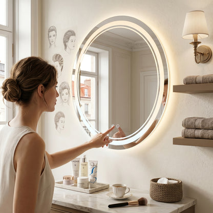 Circléa – Miroir LED Rond Mural Anti-Buée