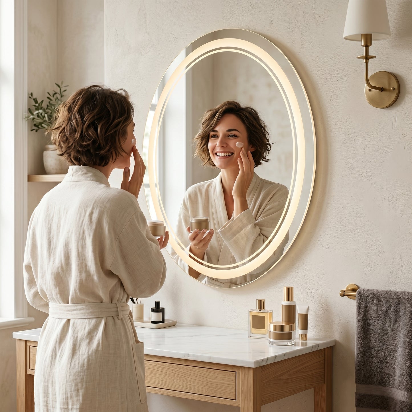 Circléa – Miroir LED Rond Mural Anti-Buée