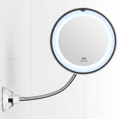 Clarévo – Miroir Grossissant LED à Ventouse