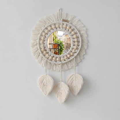 Bohriva – Miroir Mural Macramé Bohème