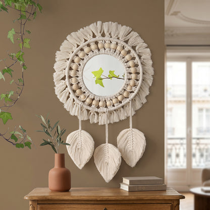 Bohriva – Miroir Mural Macramé Bohème