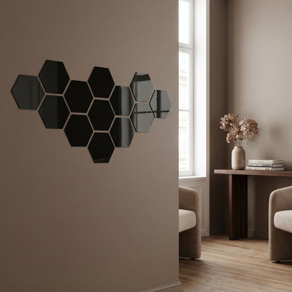 Hexovire – Stickers Miroir Mural Hexagonal 3D