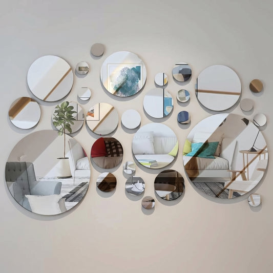 Reflexio – Miroir Mural Adhésif Rond Acrylique 32 Pièces