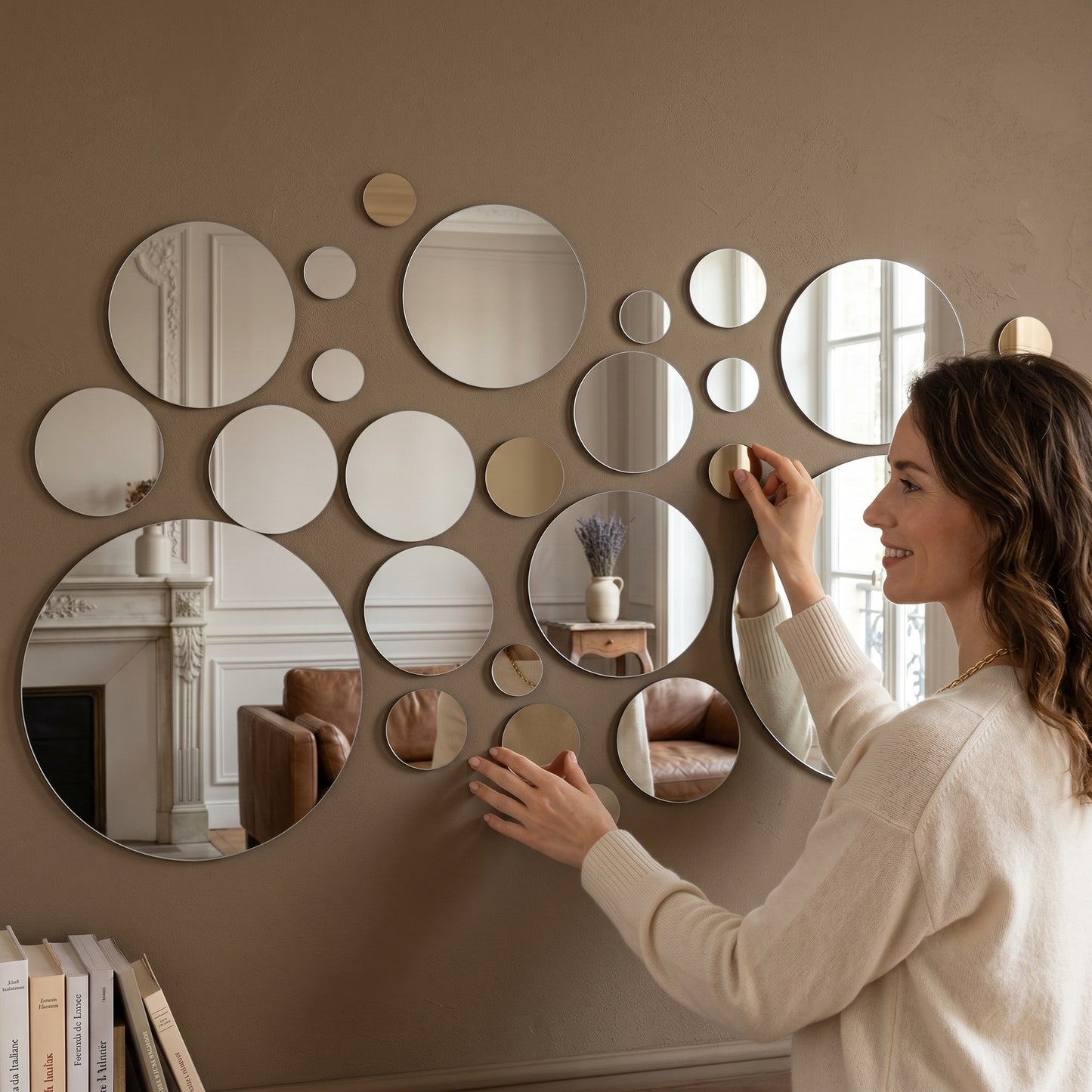 Reflexio – Miroir Mural Adhésif Rond Acrylique 32 Pièces