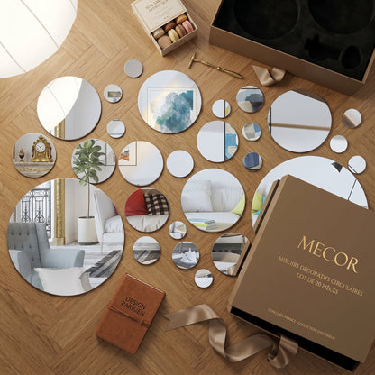 Reflexio – Miroir Mural Adhésif Rond Acrylique 32 Pièces