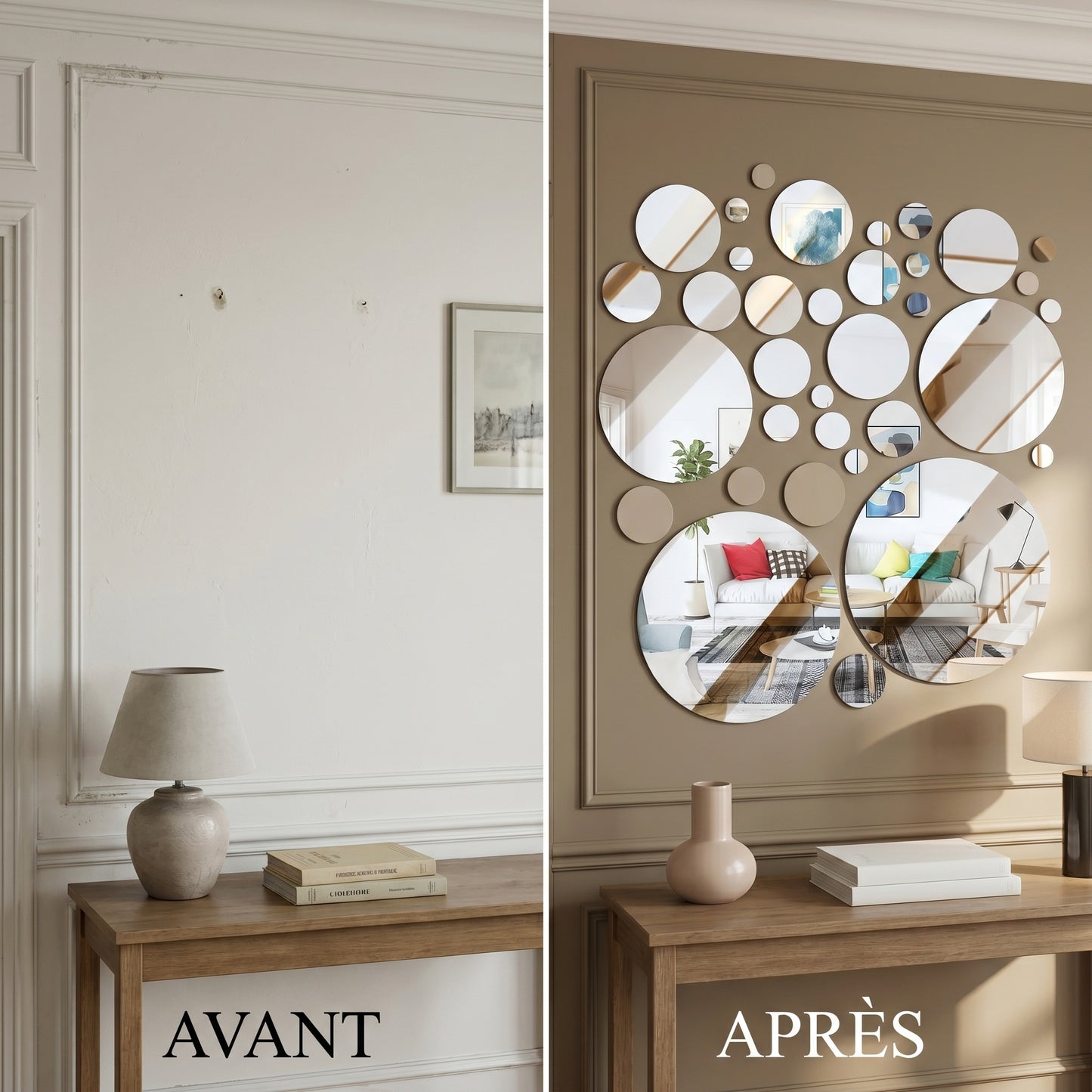 Reflexio – Miroir Mural Adhésif Rond Acrylique 32 Pièces