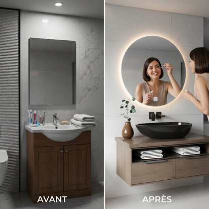 Miroval – Miroir LED Rond Salle de Bain