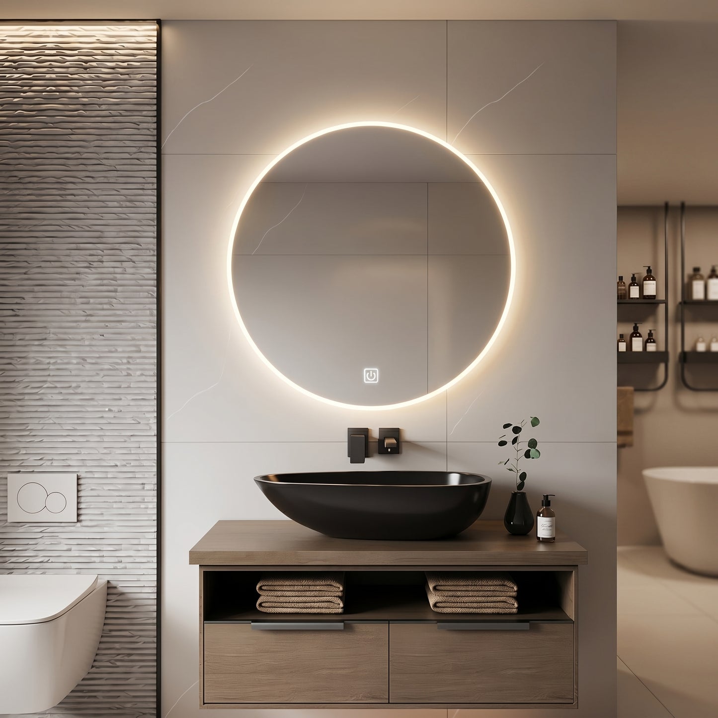 Miroval – Miroir LED Rond Salle de Bain