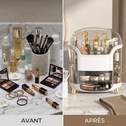 Glorvex – Organisateur Maquillage Boîte de Rangement Cosmétiques