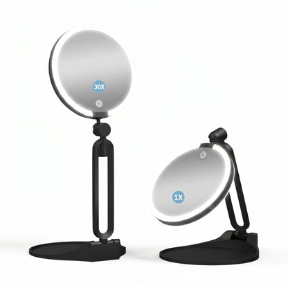Miravox – Miroir de Maquillage LED Double Face Grossissant