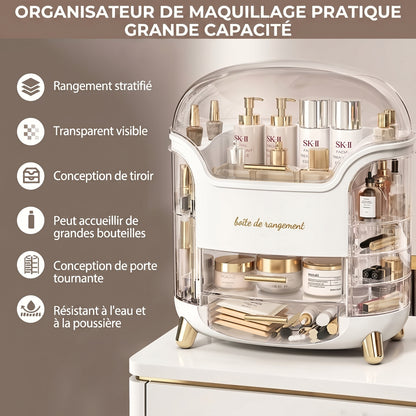 Glorvex – Organisateur Maquillage Boîte de Rangement Cosmétiques