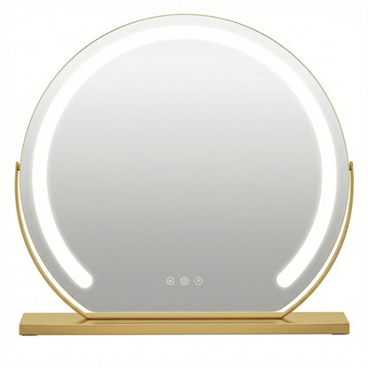 Miroir de Maquillage LED Éclat Doré