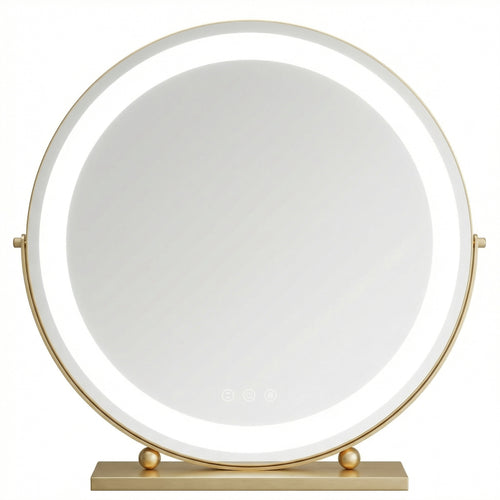 Miroir Hollywood LED Rotatif Or