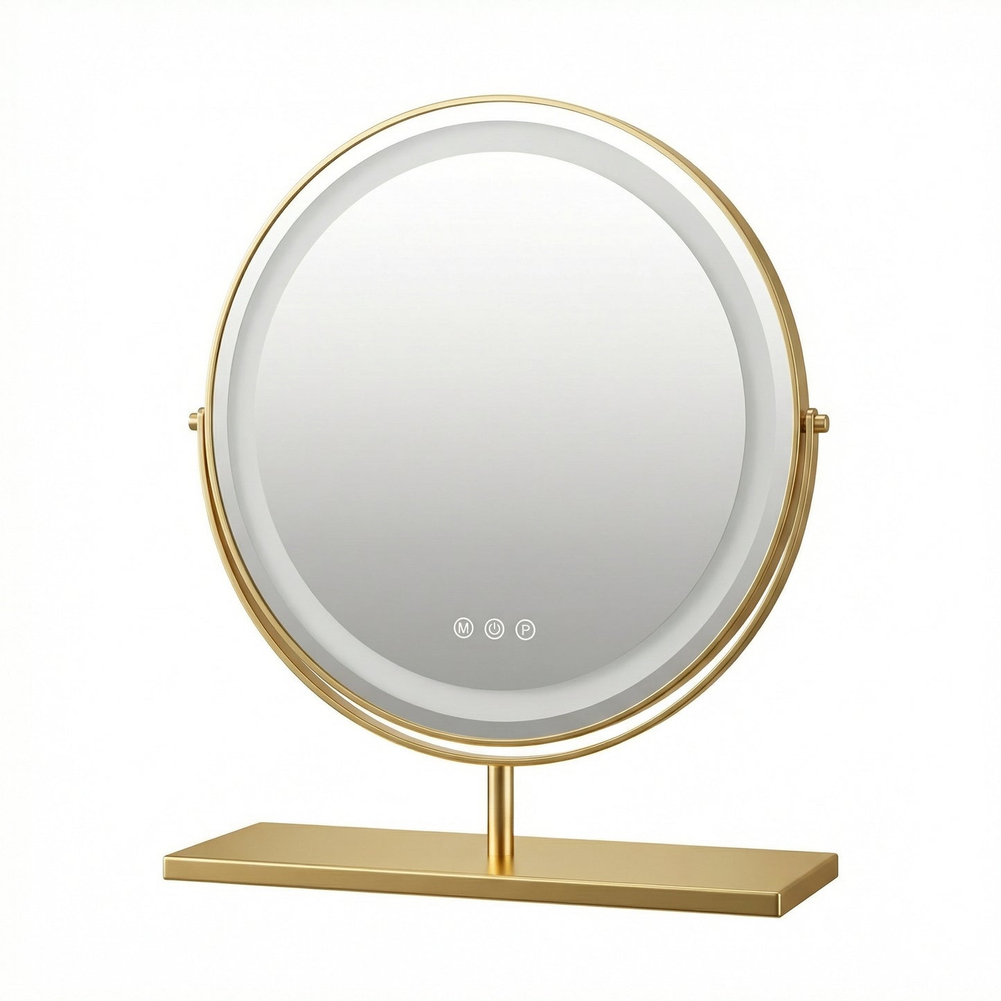 Miroir de Table LED Doré Élégant