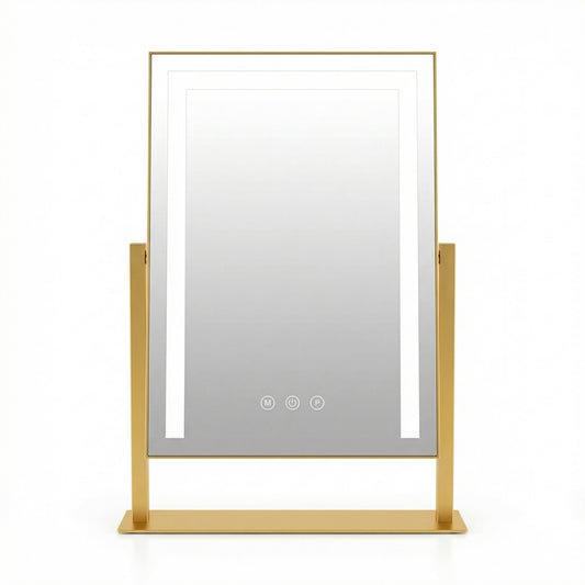 Miroir de Maquillage LED Studio Or