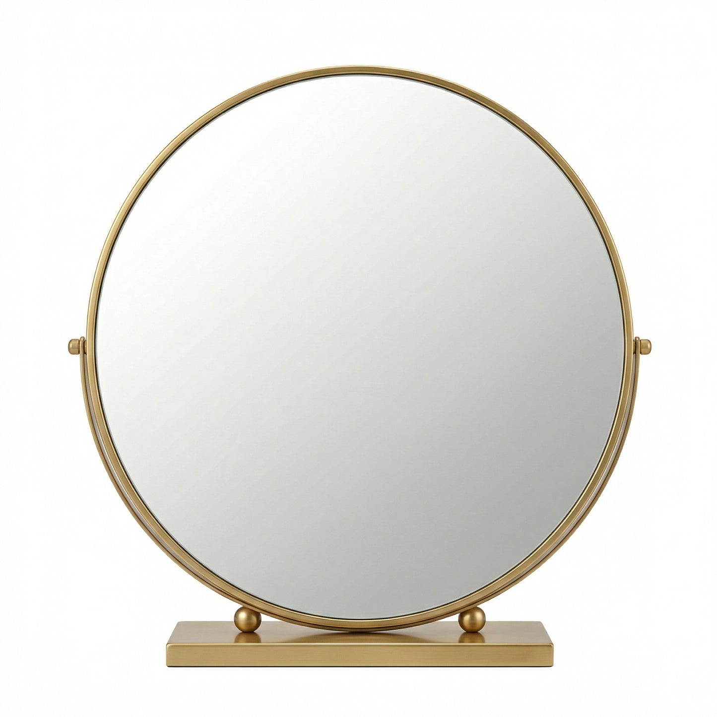 Miroir de Table Rond Doré Élégant