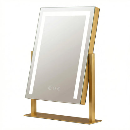 Miroir de Maquillage LED Studio Or