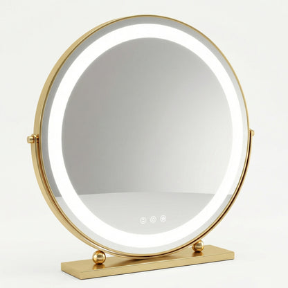 Miroir Hollywood LED Rotatif Or