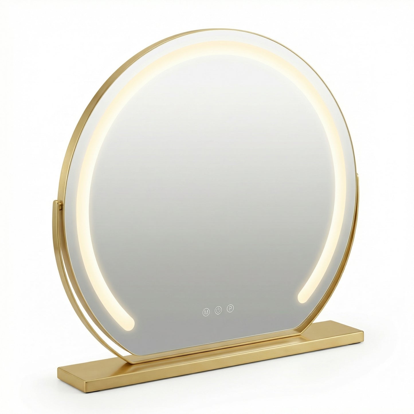 Miroir de Maquillage LED Éclat Doré