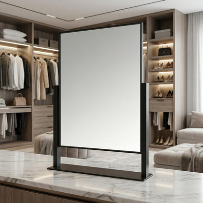 Miroir de Table Classique Noir Mat