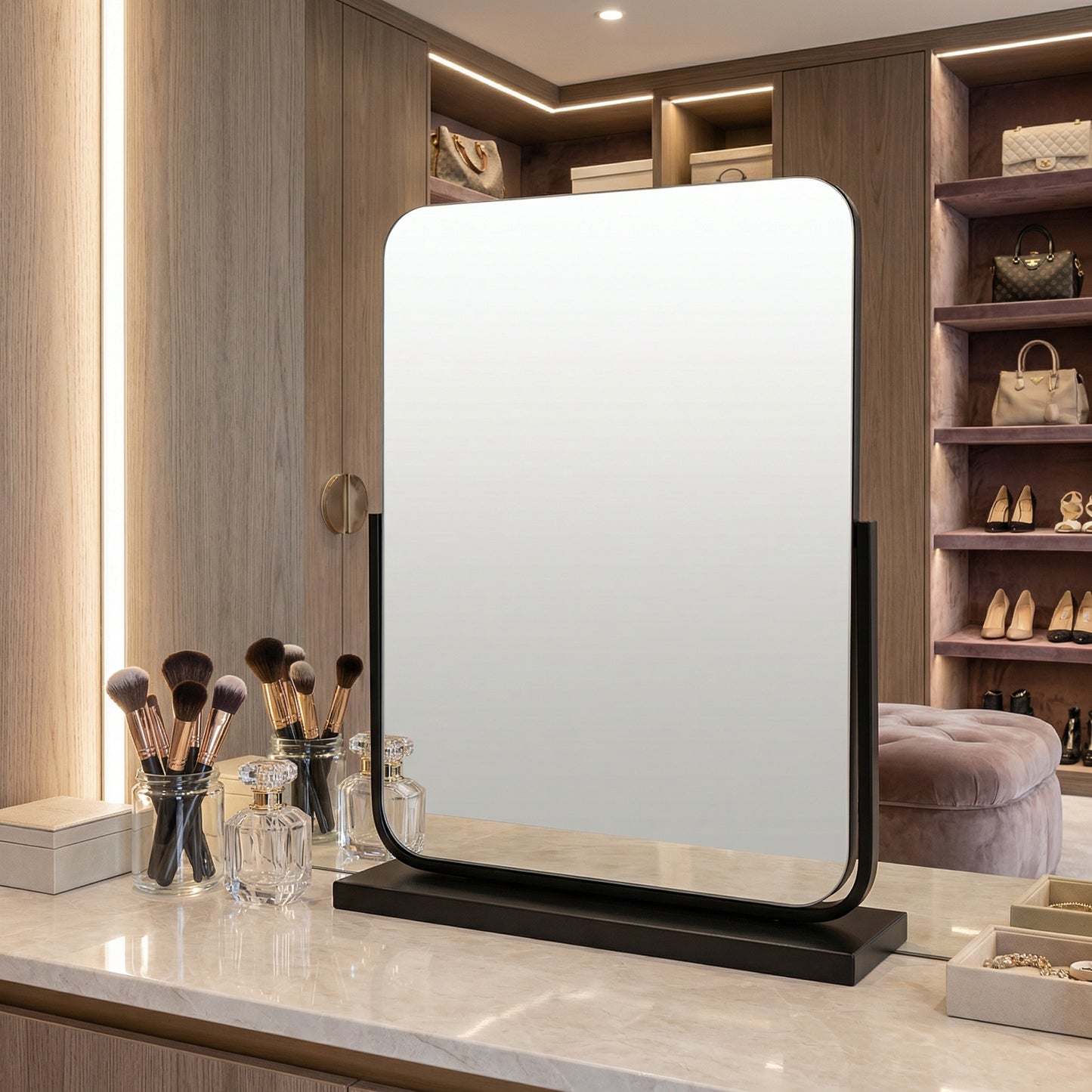 Miroir à Poser Élégance Noir Mat