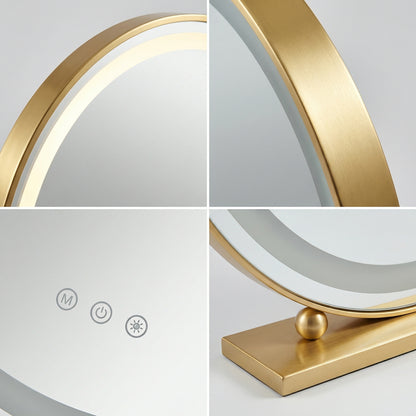 Miroir Hollywood LED Rotatif Or