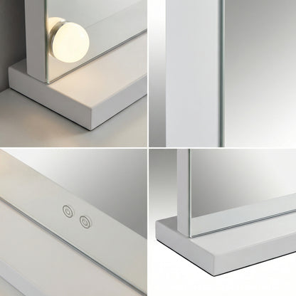Miroir de Maquillage Hollywood Mecor Blanc