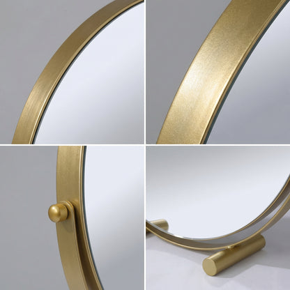 Miroir de Table Rond Or Classique