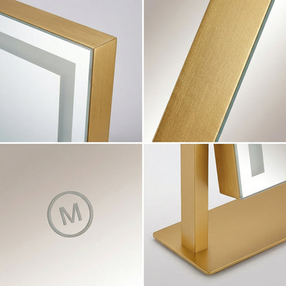 Miroir de Maquillage LED Studio Or