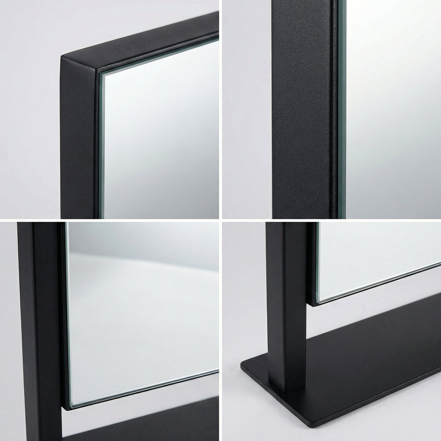 Miroir de Table Classique Noir Mat