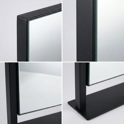 Miroir de Table Classique Noir Mat