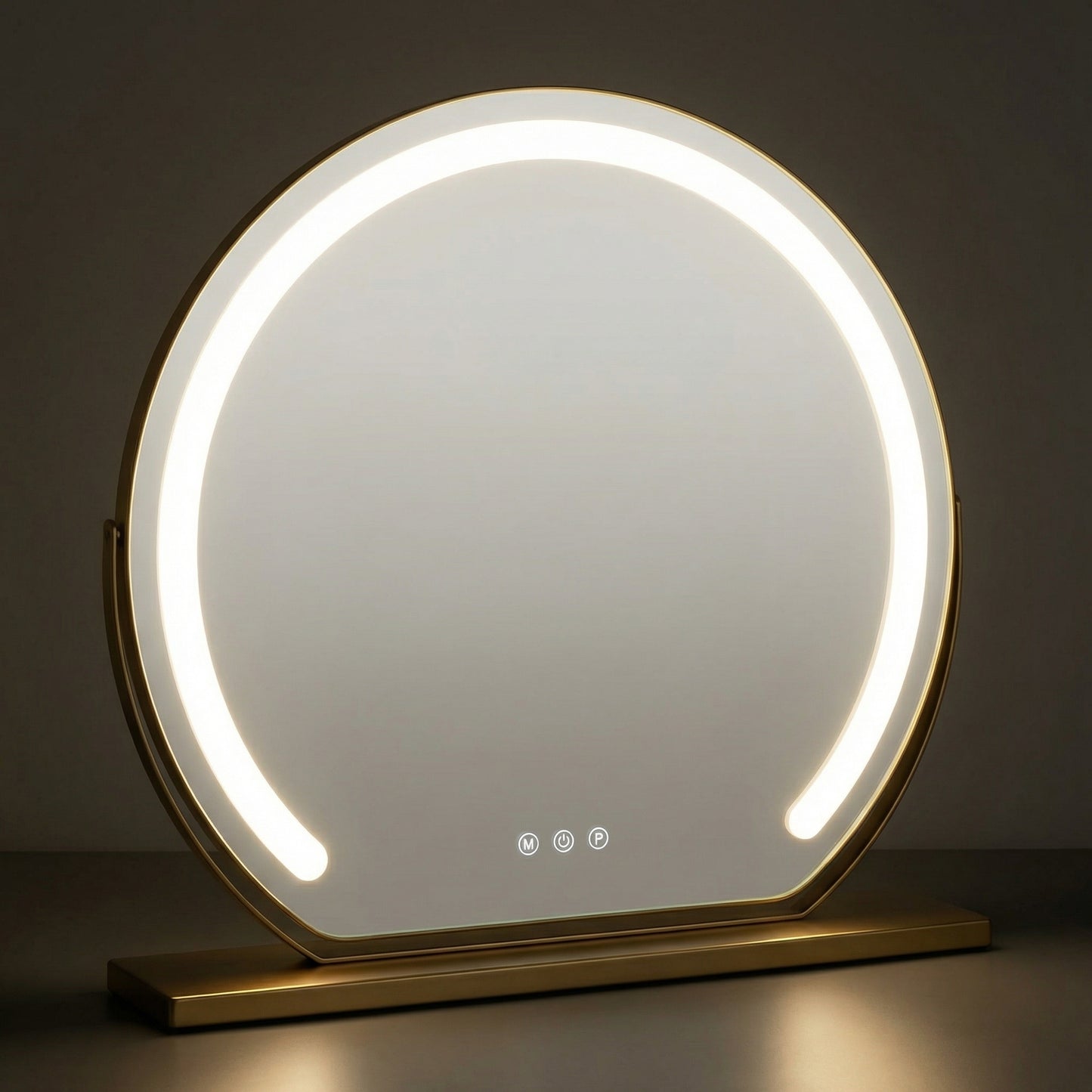 Miroir de Maquillage LED Éclat Doré