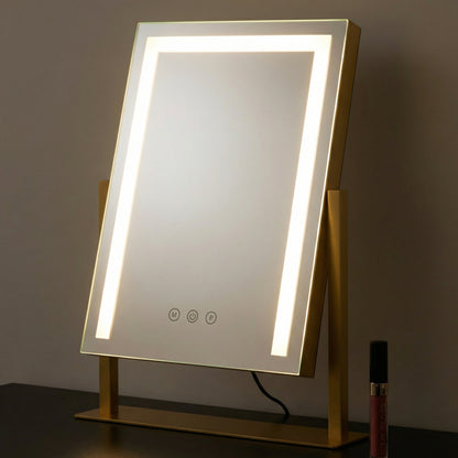 Miroir de Maquillage LED Studio Or