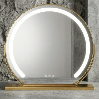 Miroir de Maquillage LED Éclat Doré