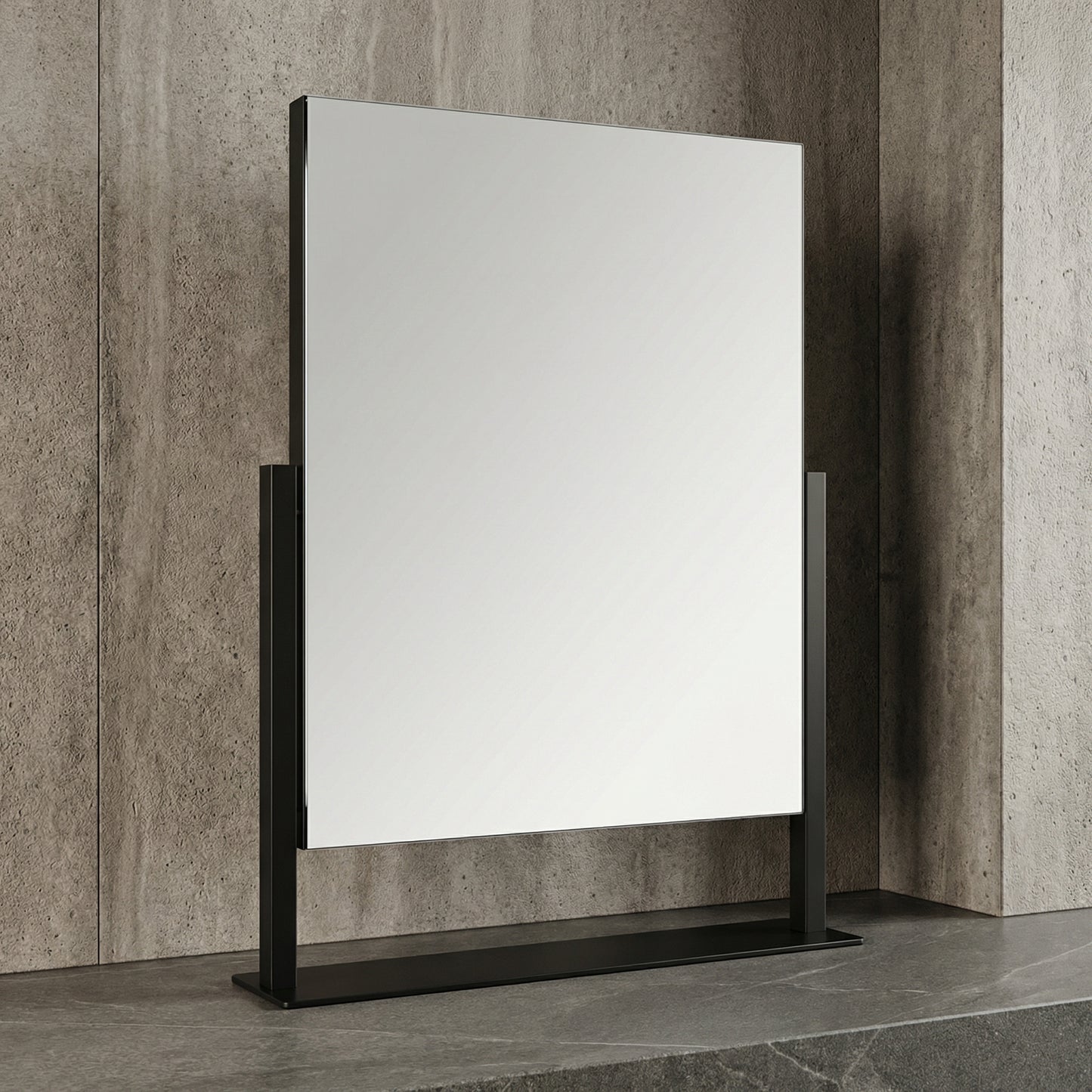 Miroir de Table Classique Noir Mat