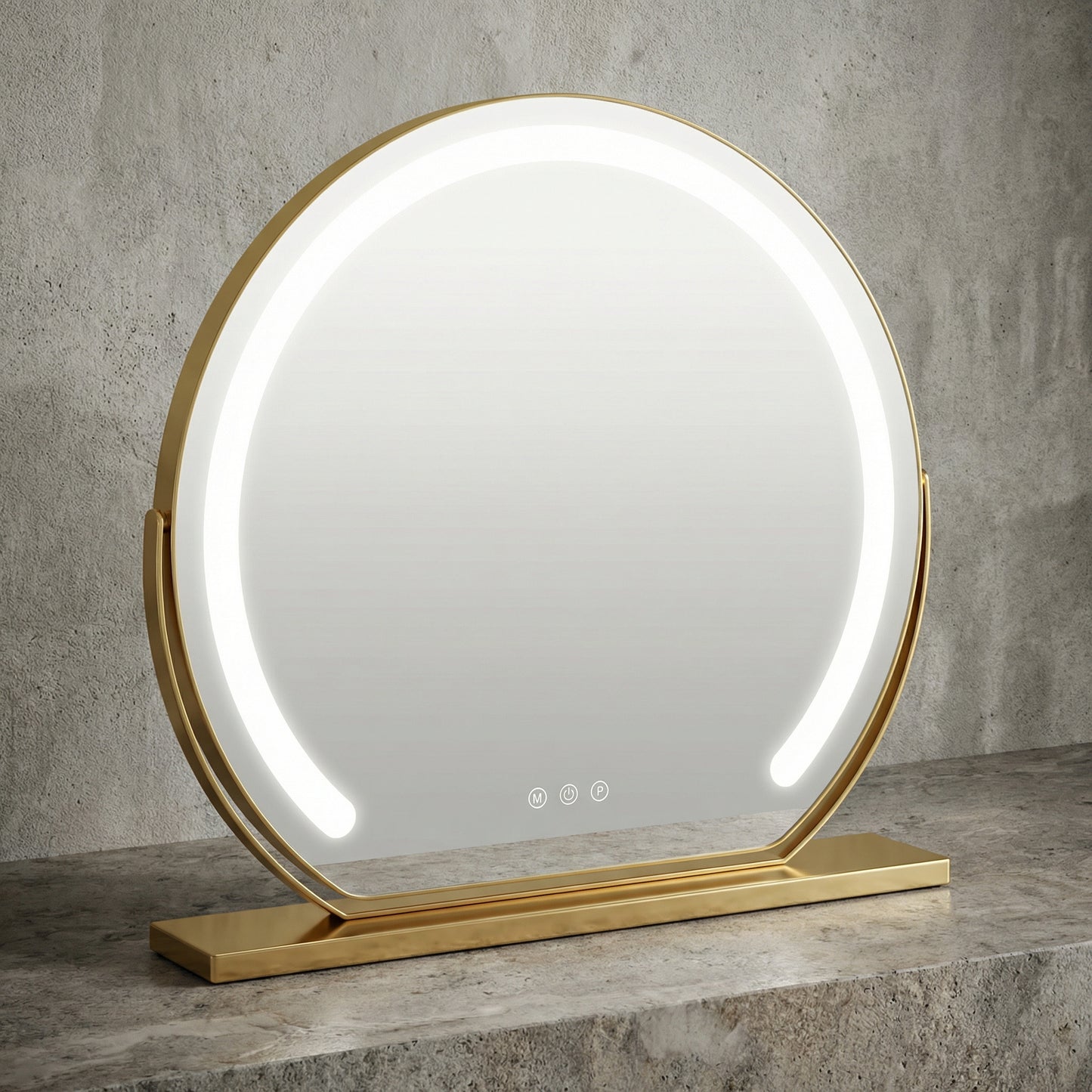 Miroir de Maquillage LED Éclat Doré
