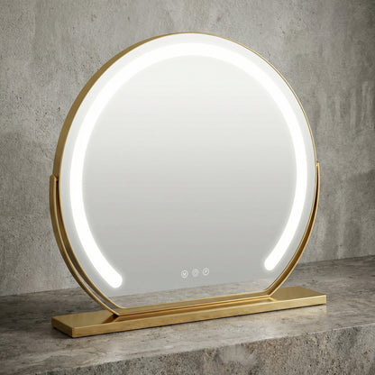 Miroir de Maquillage LED Éclat Doré