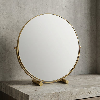 Miroir de Table Rond Or Classique