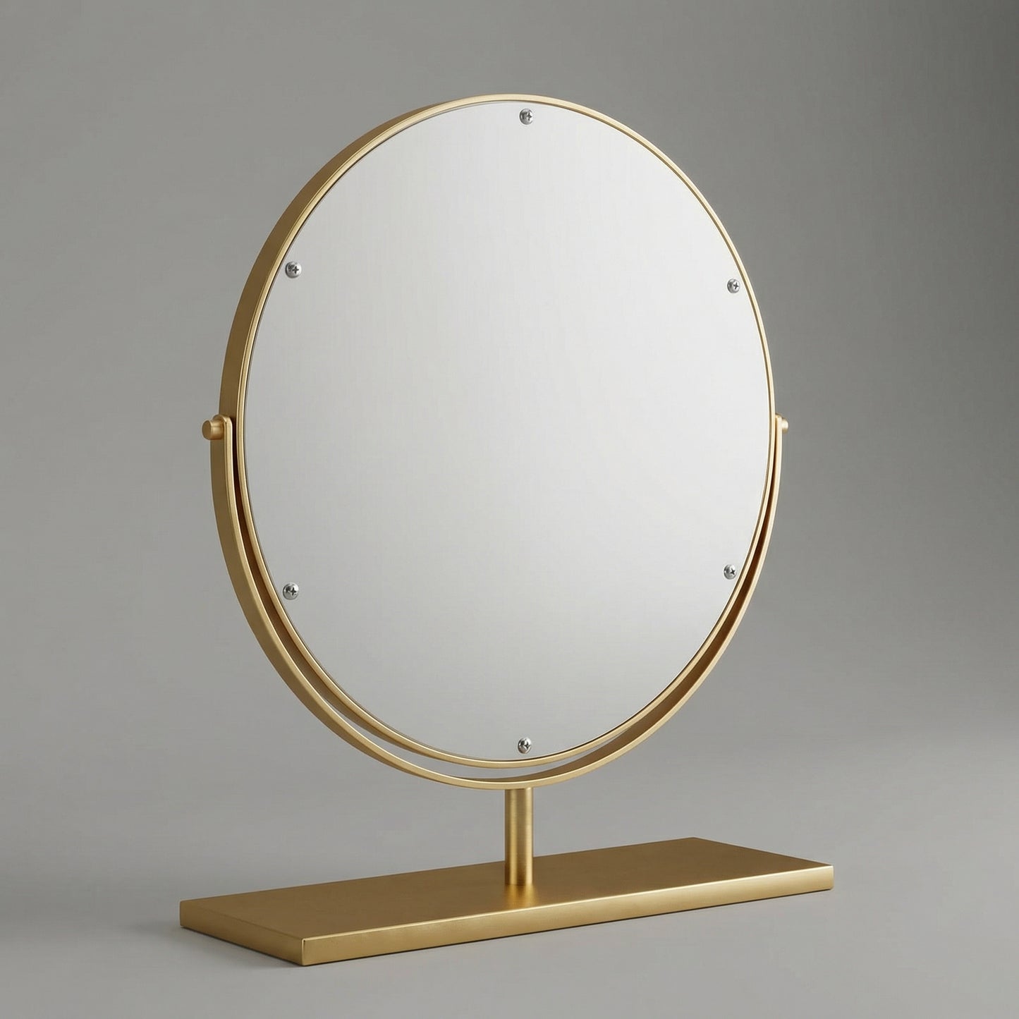 Miroir de Table LED Doré Élégant