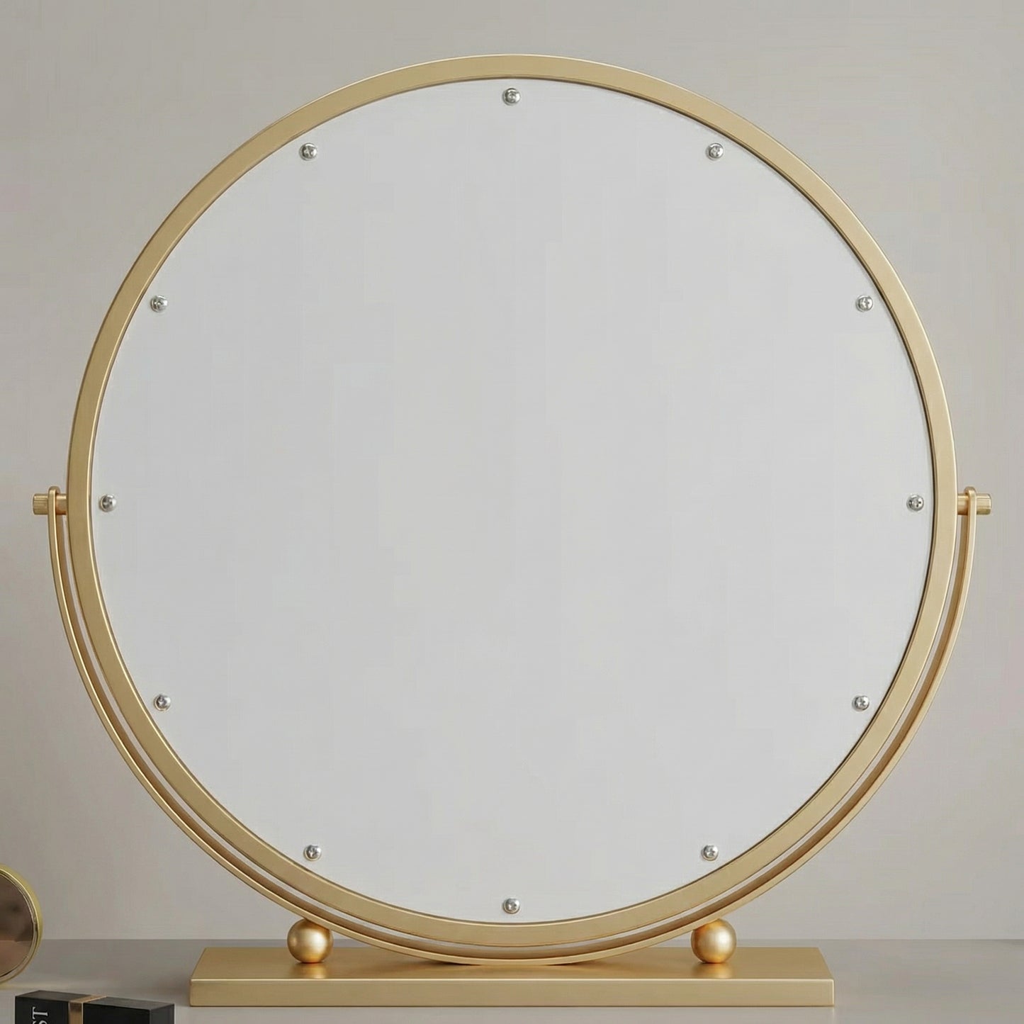 Miroir Hollywood LED Rotatif Or