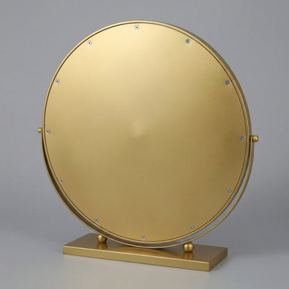 Miroir de Table Rond Doré Élégant