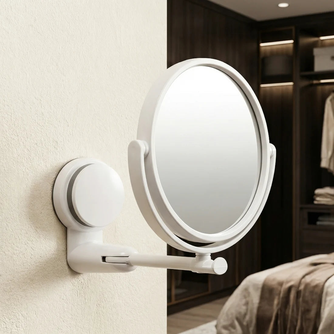 Visiopur - Miroir Mural Articulé à Ventouse