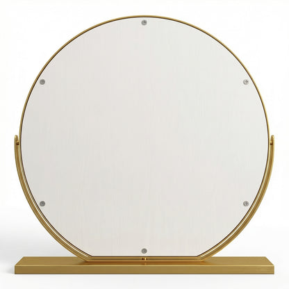 Miroir Hollywood Rond LED Doré Luxe