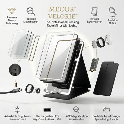 Velorie – Miroir Coiffeuse Lumineux LED