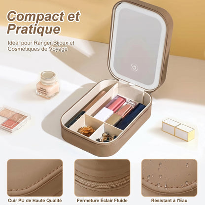 Lumirine – Miroir de Coiffeuse LED Lumineux avec Rangement