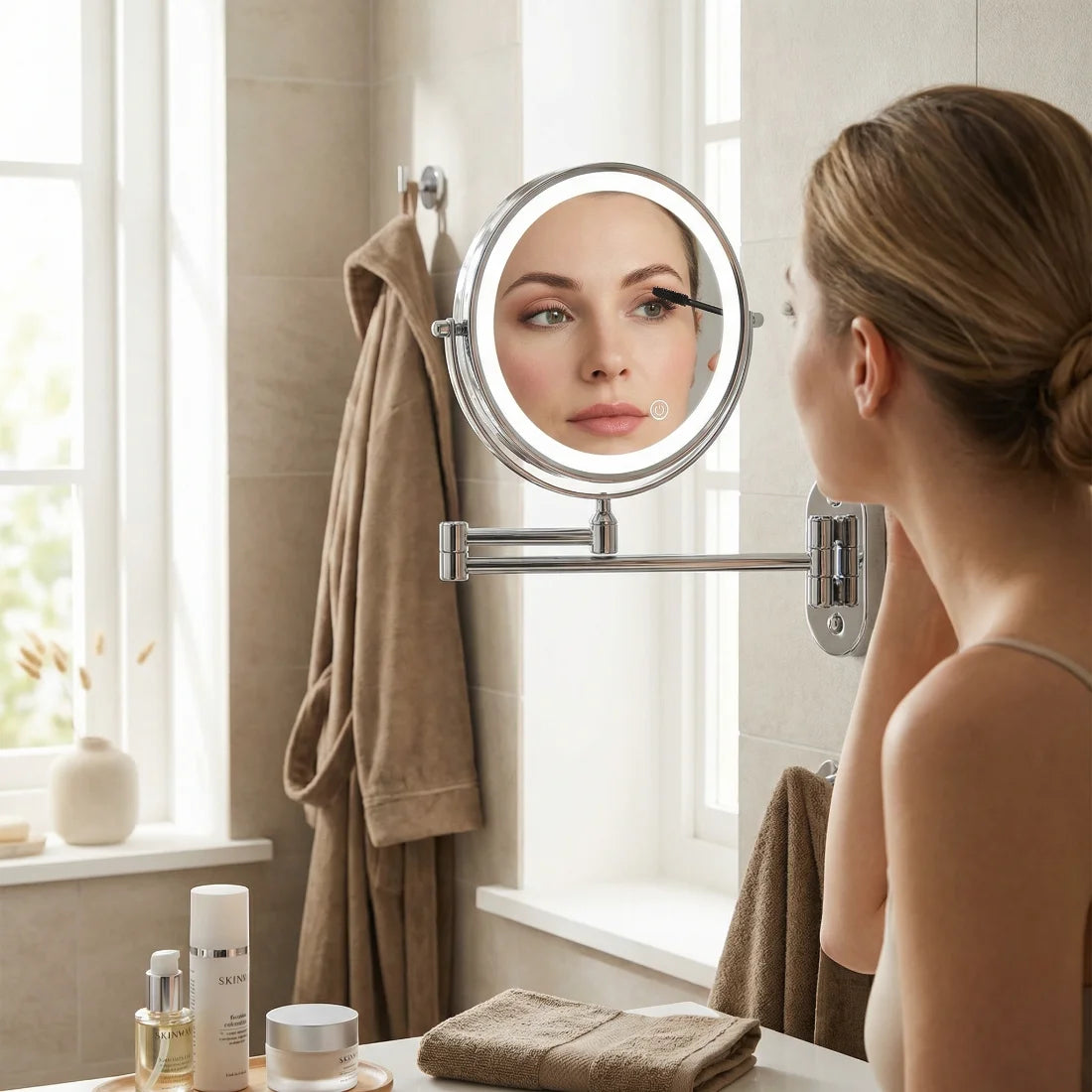 Lumio - Miroir de Maquillage LED Mural