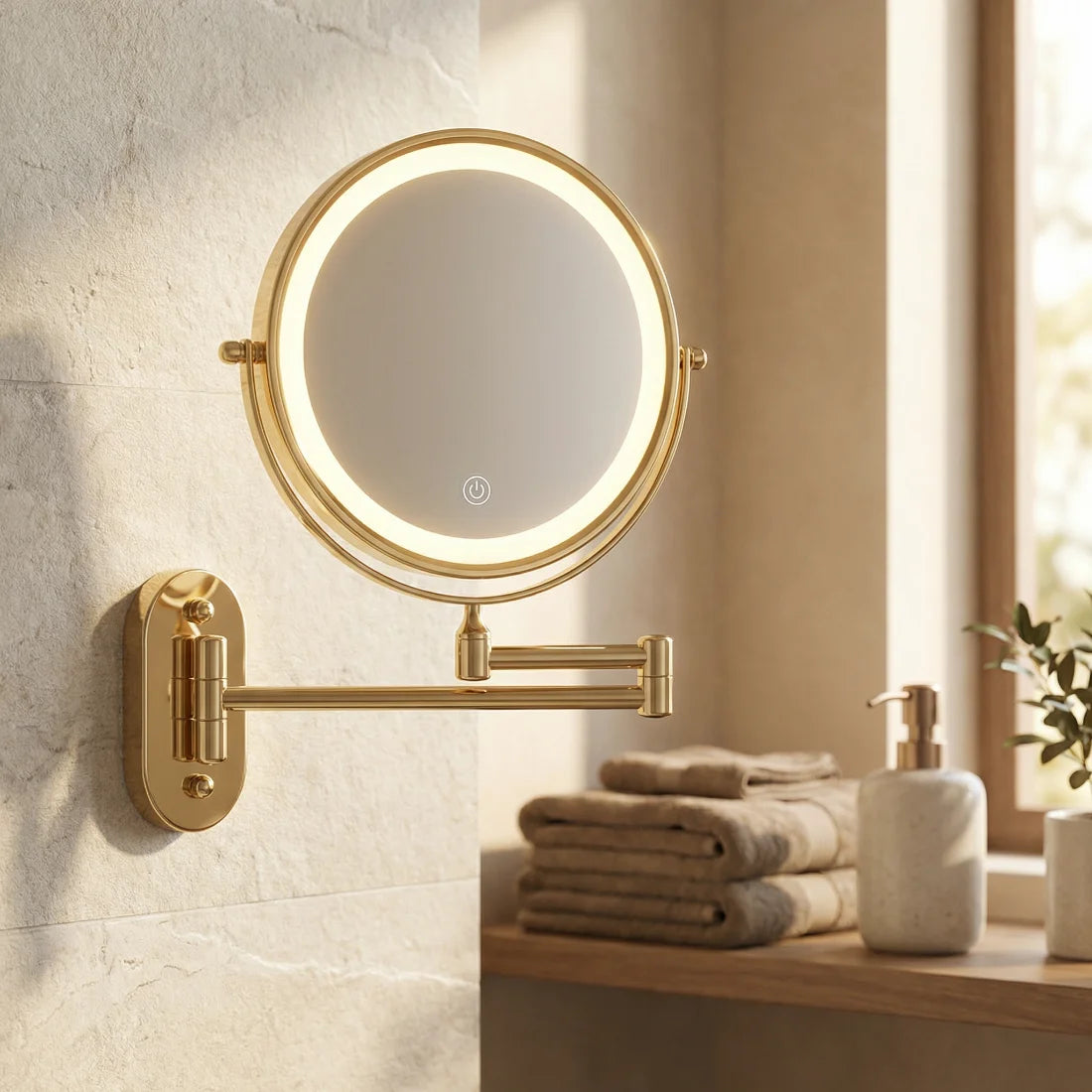 Lumio - Miroir de Maquillage LED Mural