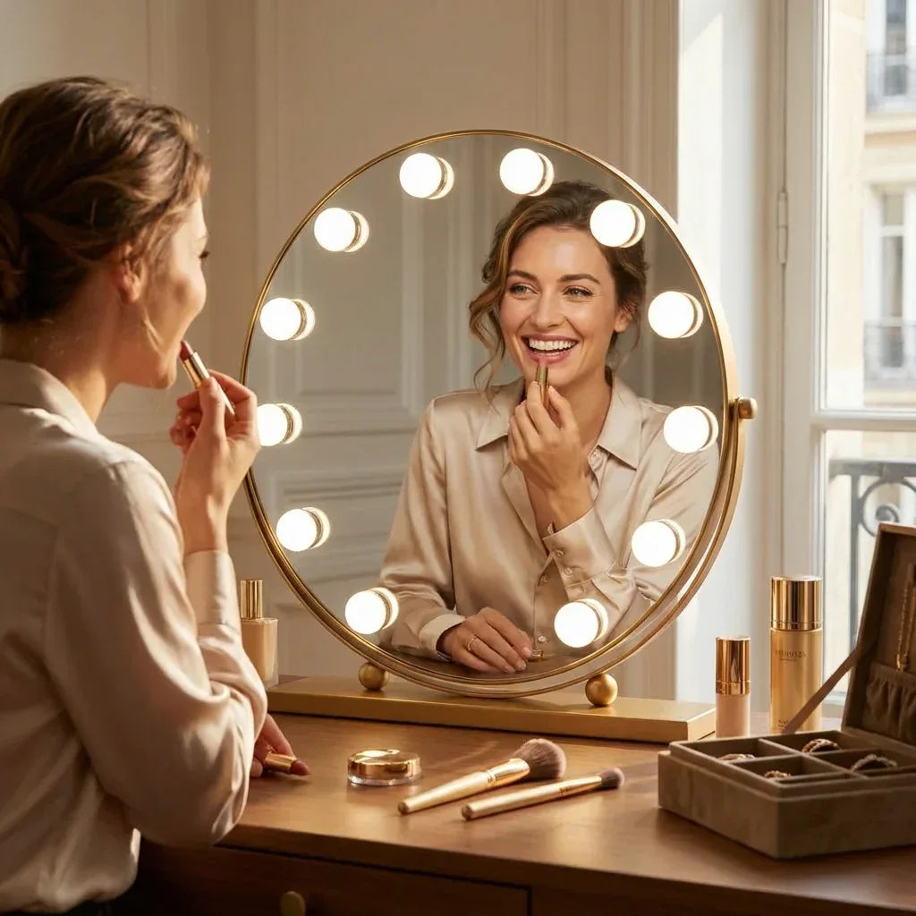 Miroir Hollywood LuviaGlow Gold - Mecor